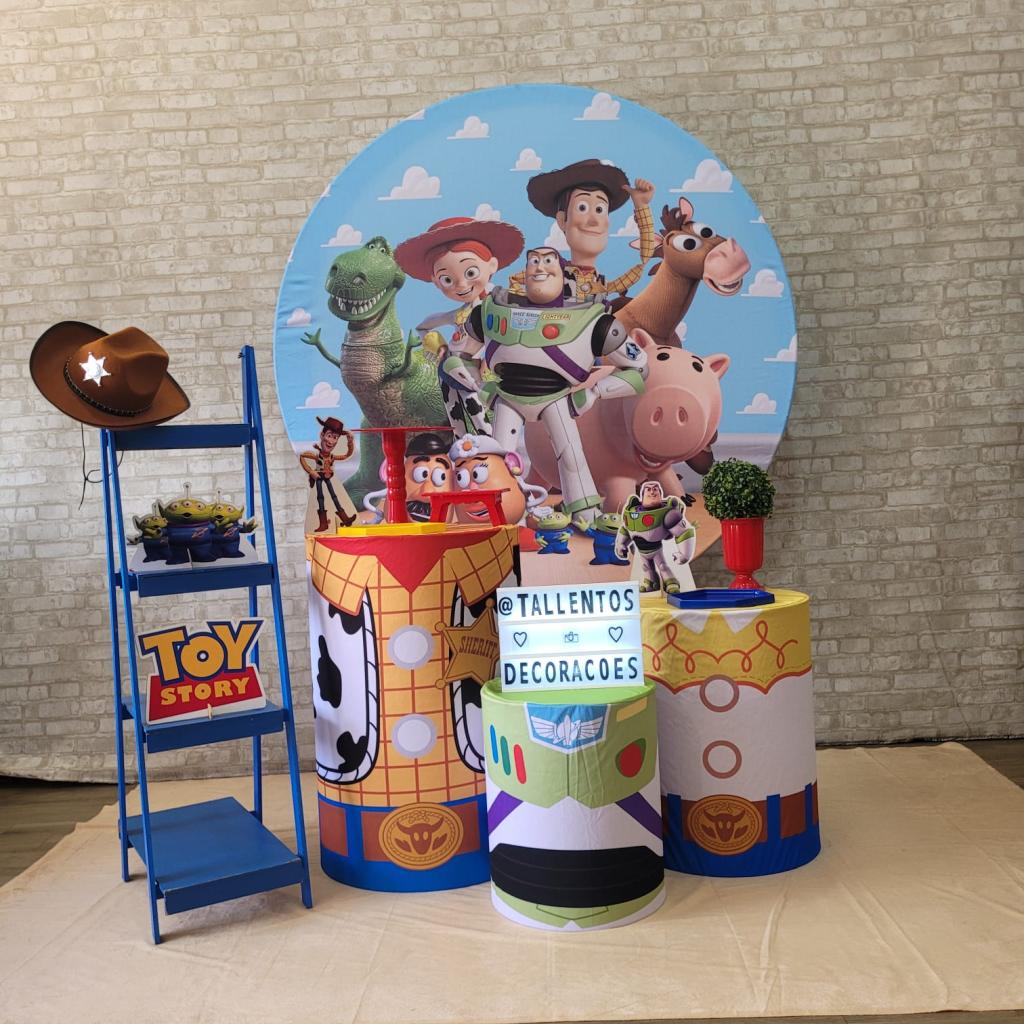 Alugue Tema Para Festa Decoração Toy Story Tecido ( Modelo 2 ) - Tallentos Decorações 