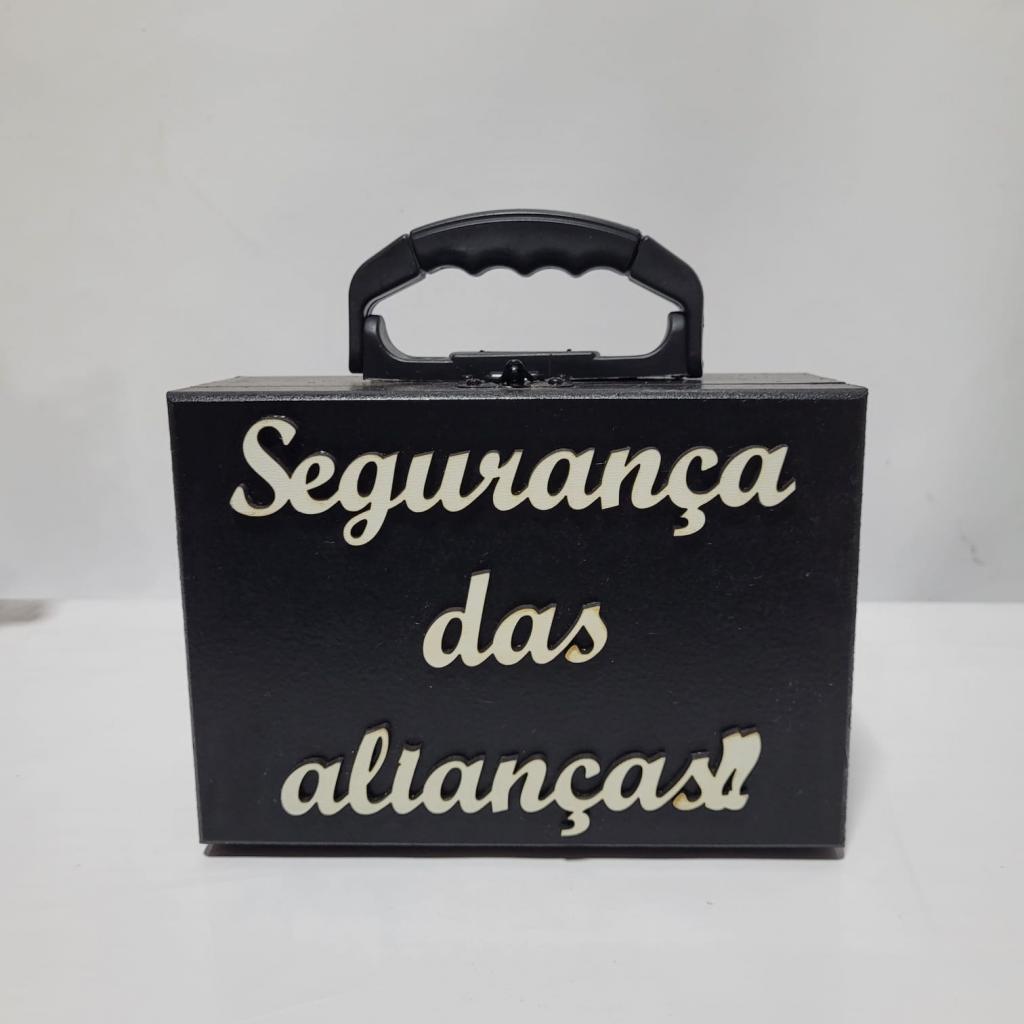 Maletinha Segurança das Alianças - Preto - Tallentos Decorações 
