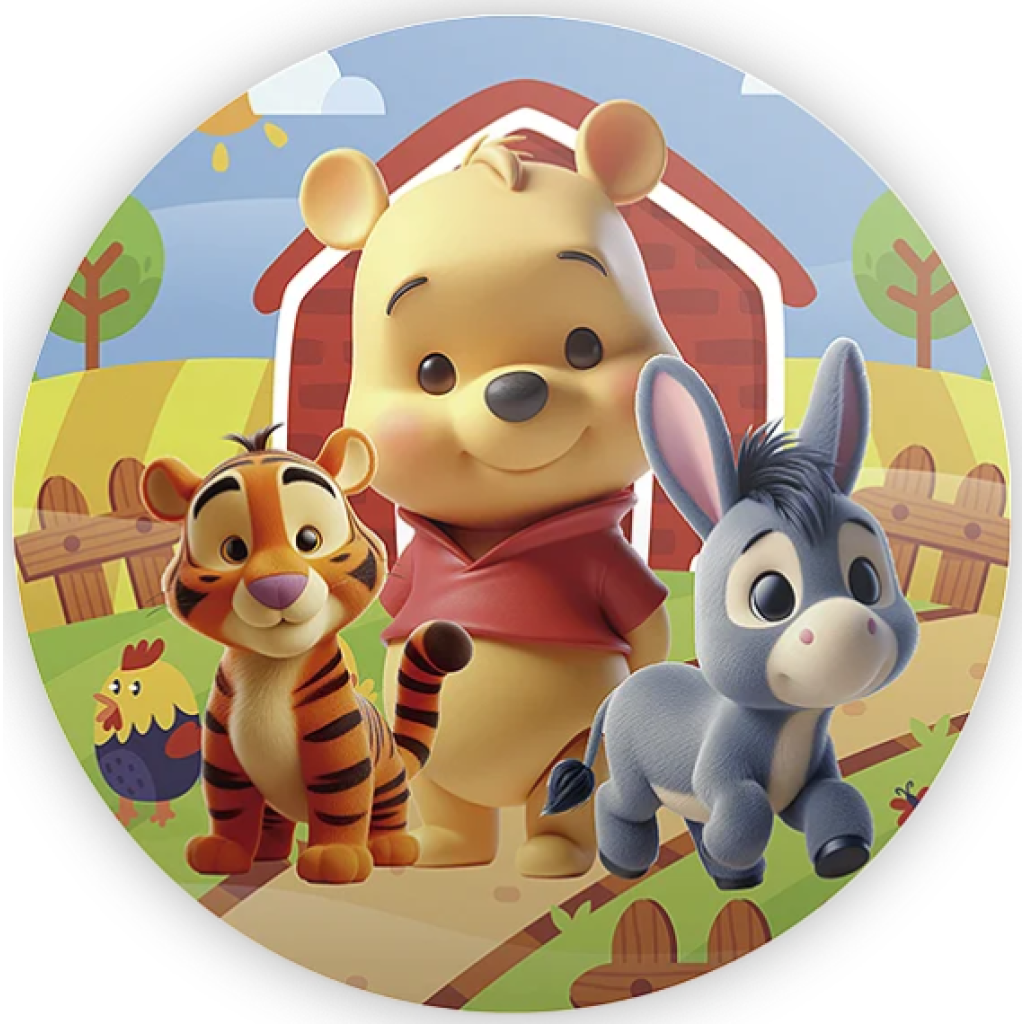 Mini Painel Ursinho Pooh (50Cm) - Tallentos Decorações 