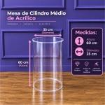 Alugue Mesa Cilindro Acrílico Médio - imagem 1