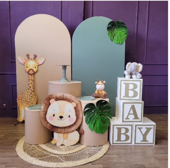 Alugue Tema Para Festa Decoração Safari Tecido ( Modelo 8) - Tallentos Decorações 