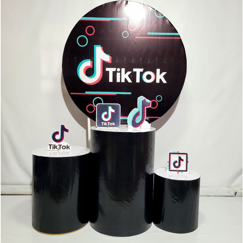 Alugue Tema Para Festa Decoração Tik Tok Banner ( Modelo 1 ) - Tallentos Decorações 