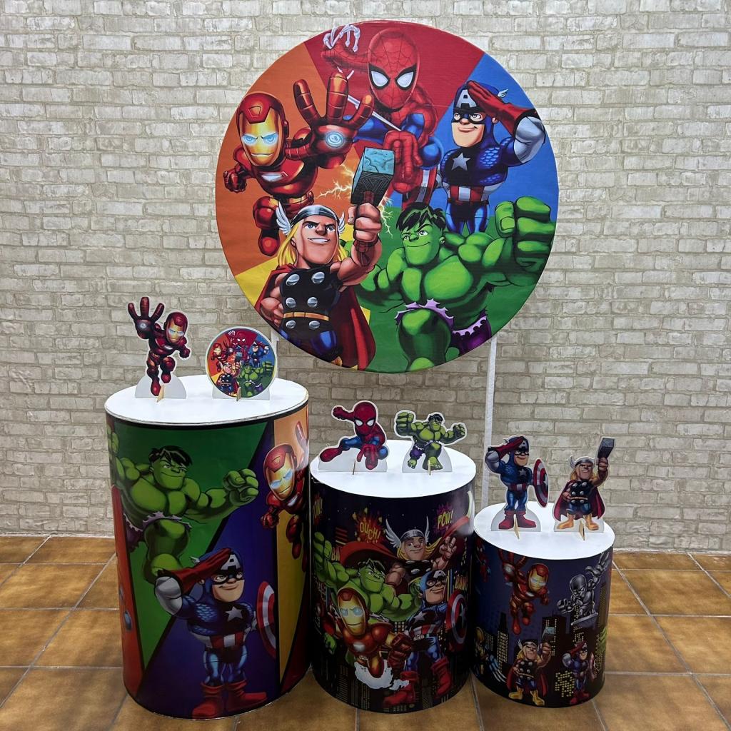 Decoração Vingadores Cut Baby Marvel - Banner (Modelo 1) - Tallentos Decorações 