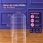 Alugue Mesa Cubo de Acrílico Médio - imagem 1