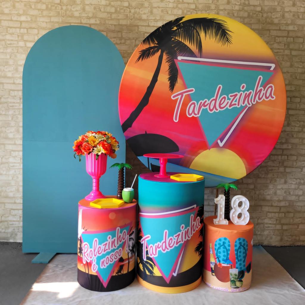 Alugue Tema Para Festa Decoração Tardezinha Tecido ( Modelo 6 ) - Tallentos Decorações 