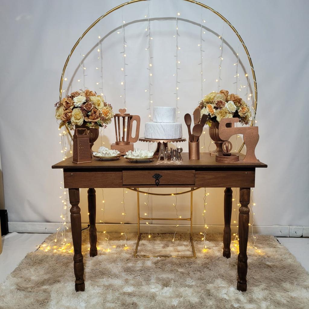 Alugue Tema Para Festa Decoração Chá de Cozinha Tecido ( Modelo 5 ) - Tallentos Decorações 