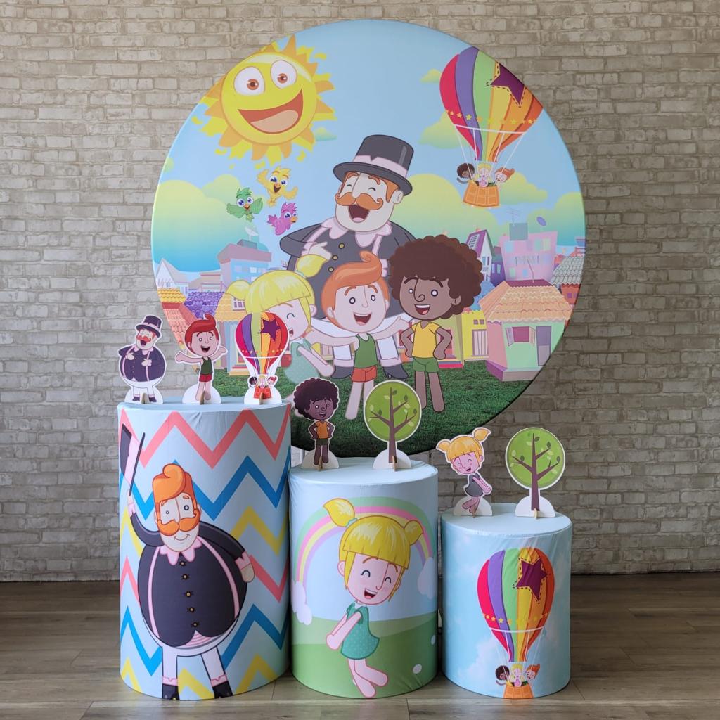 Alugue Tema Para Festa Decoração Mundo Bita Tecido ( Modelo 2 ) - Tallentos Decorações 