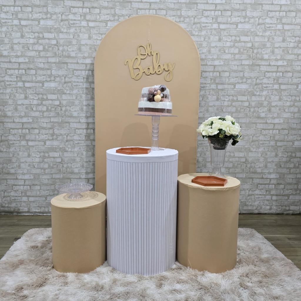 Alugue Tema Para Festa Decoração Chá Revelação Tecido ( Modelo 1 ) - Tallentos Decorações 