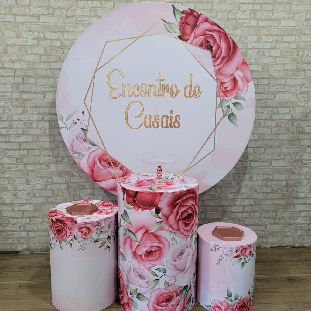 Alugue Tema Para Festa Decoração Encontro de Casais Tecido ( Modelo 1 ) - Tallentos Decorações 
