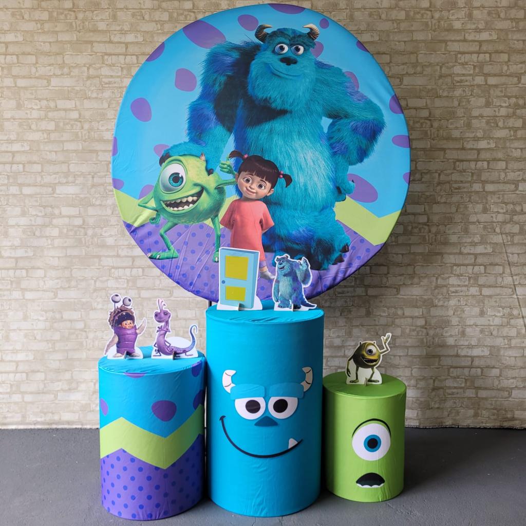 Alugue Tema Para Festa Decoração Monstros S.a. Tecido ( Modelo 1 ) - Tallentos Decorações 