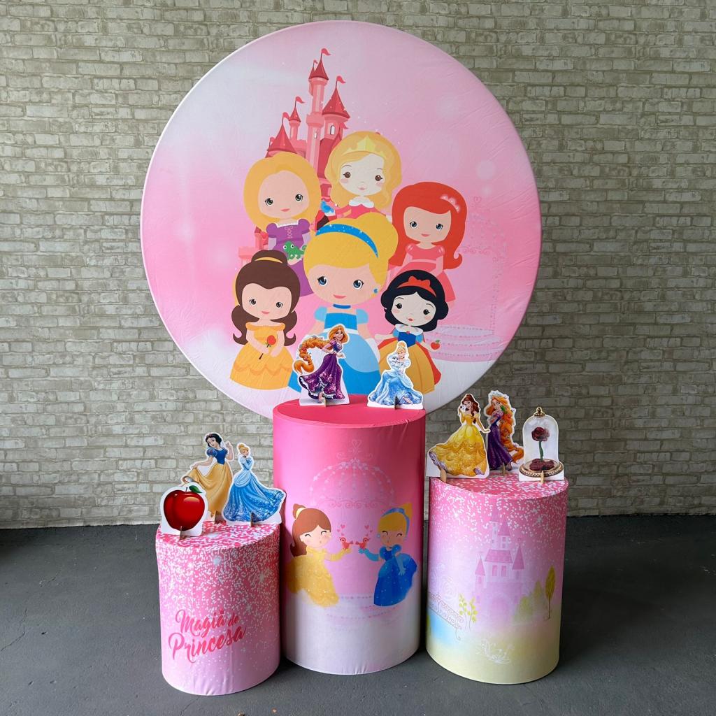 Alugue Tema Para Festa Decoração Princesas Baby Tecido ( Modelo 1 ) - Tallentos Decorações 