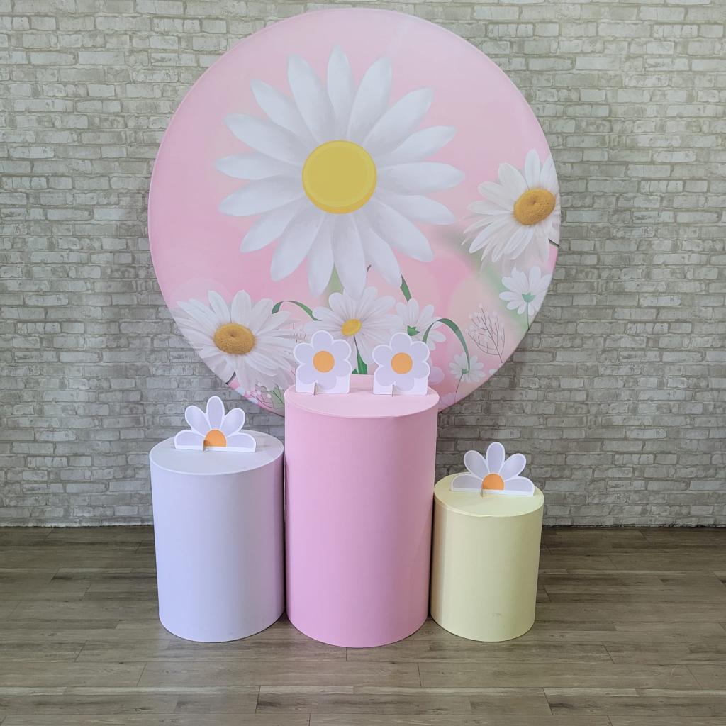 Alugue Tema Para Festa Decoração Margarida Tecido ( Modelo 1 ) - Tallentos Decorações 