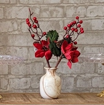 Alugue Mini Arranjo de Flor Artificial - Natal - Tallentos Decorações 