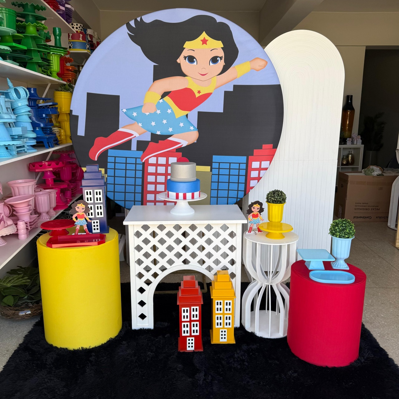 Kit Mulher Maravilha 5 (Sem Bolo Fake) - Jk festas