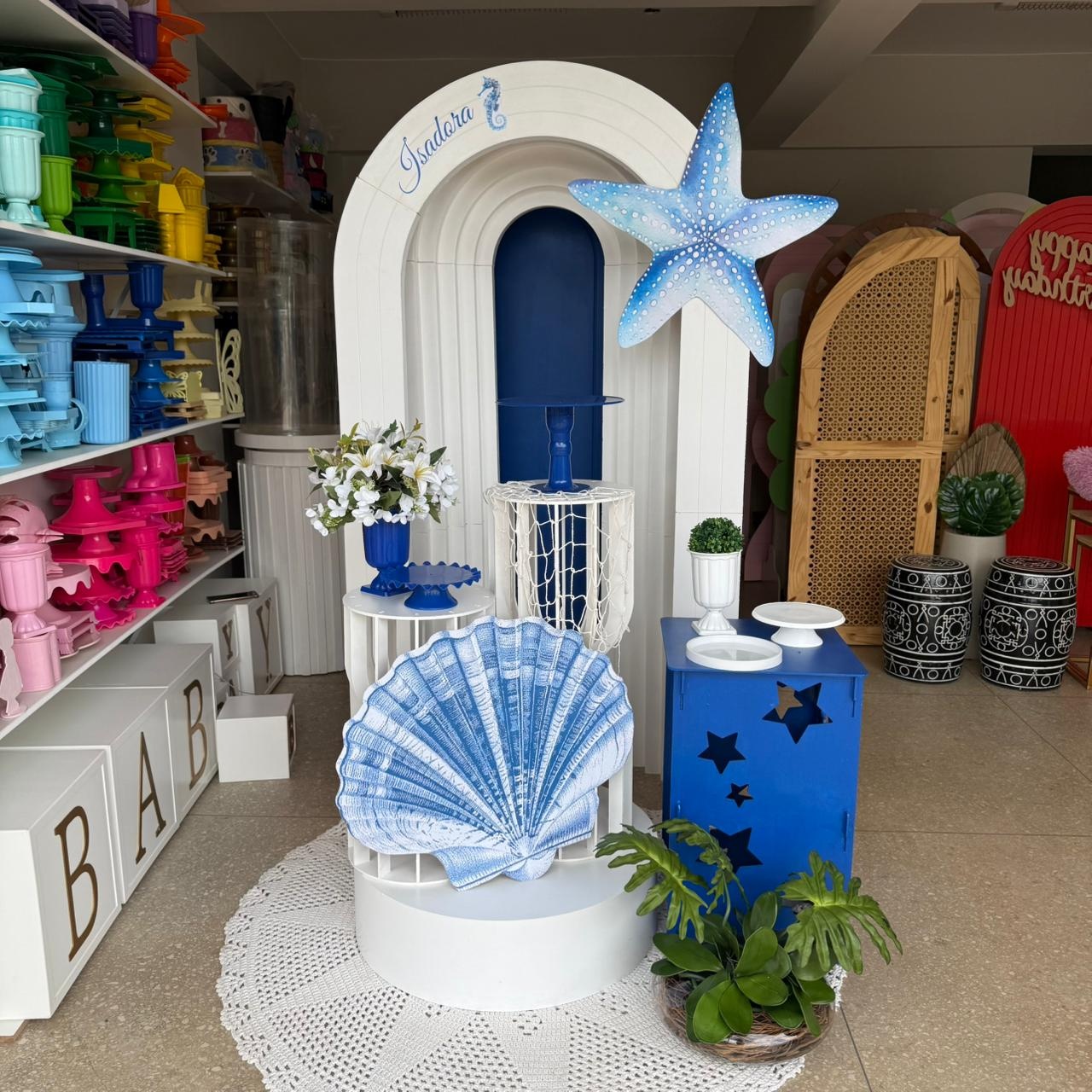 Kit Fundo Do Mar Azul Com Branco - Jk festas