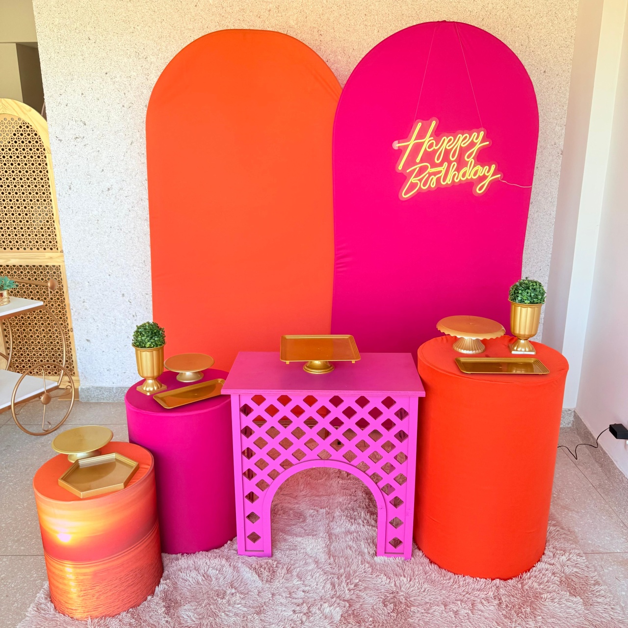 Kit Pink Com Laranja - Jk festas