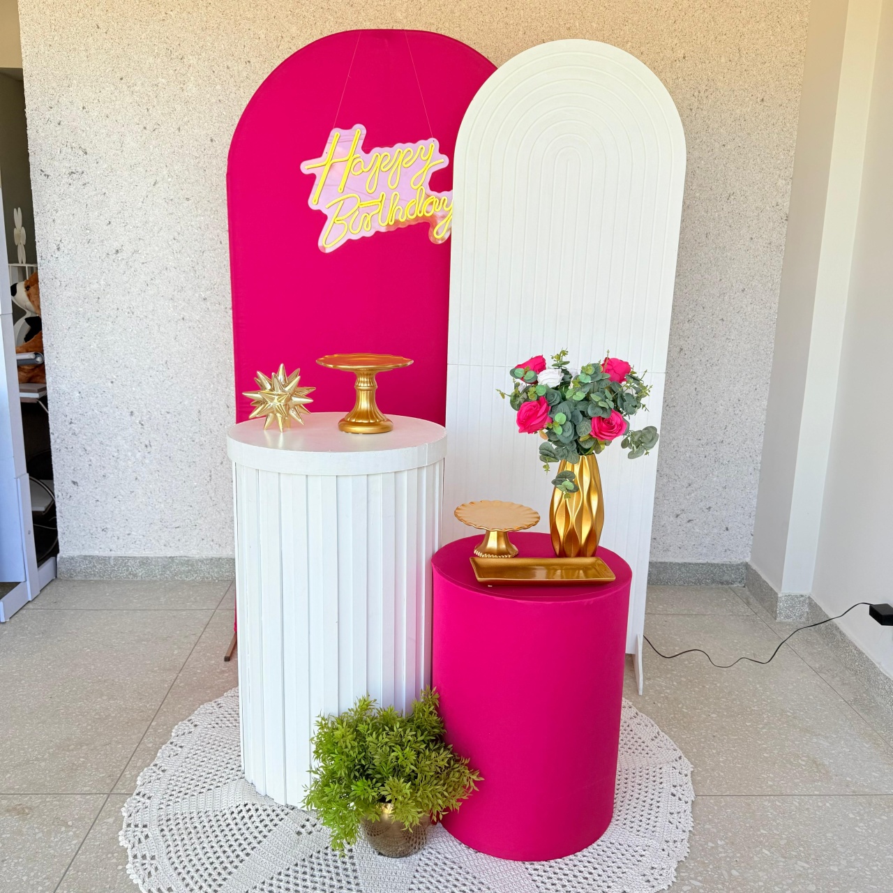Kit Pink Com Branco - Jk festas
