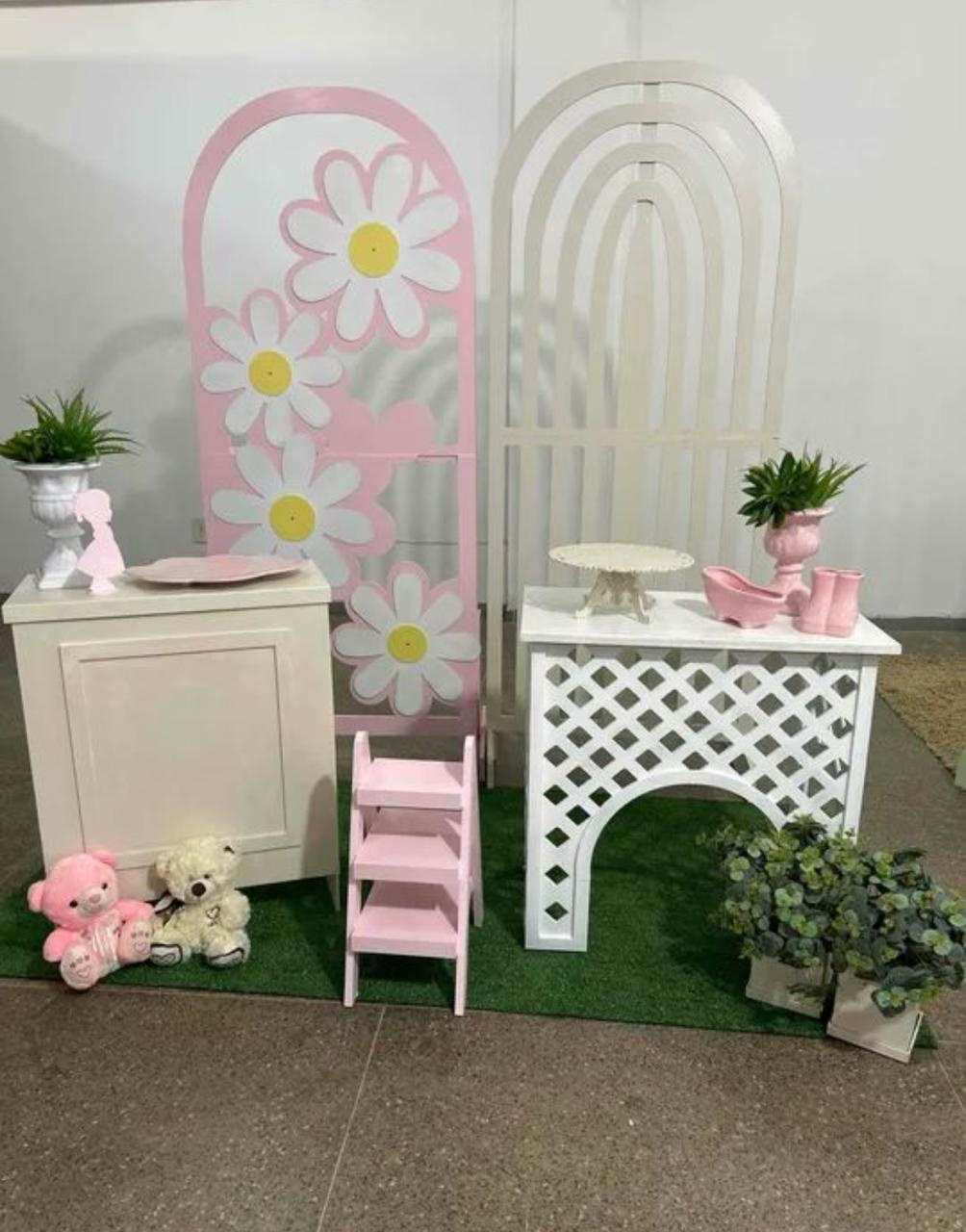 Kit Margarida Com Bege Jardim - Jk festas