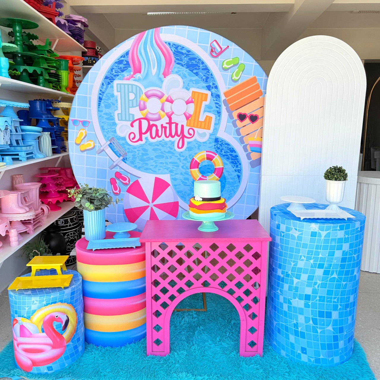Kit Pool Party Diamante (Sem Bolo Fake) - Jk festas