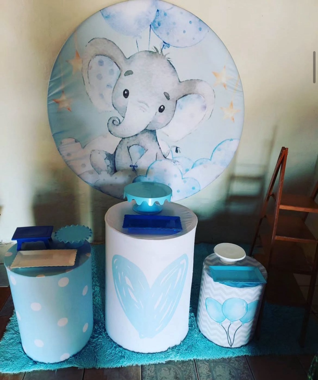 Kit Elefante Azul 1 - Jk festas