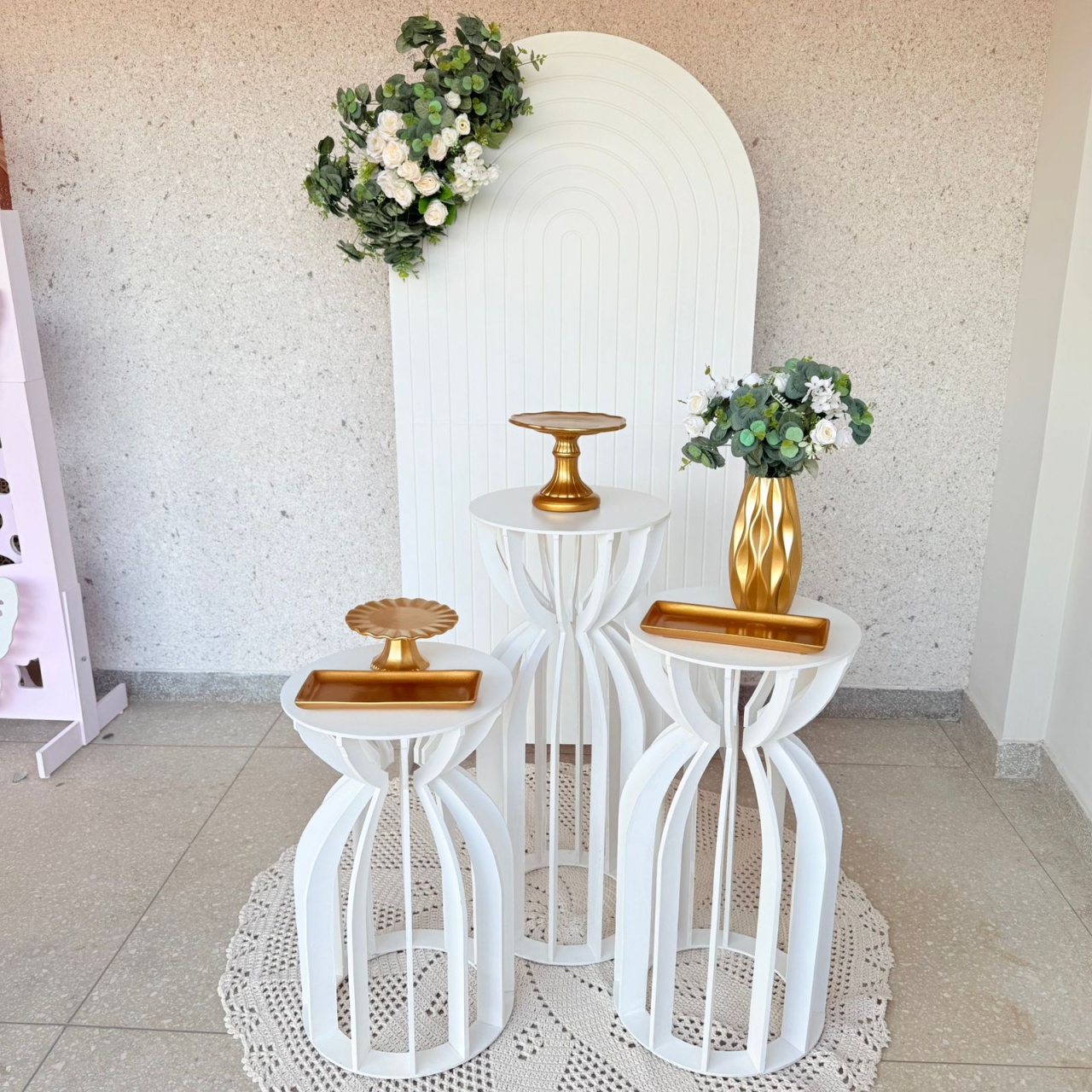 Kit Branco Com Dourado 2 Casamento / Aniversario Mulher Ou Homem - Jk festas
