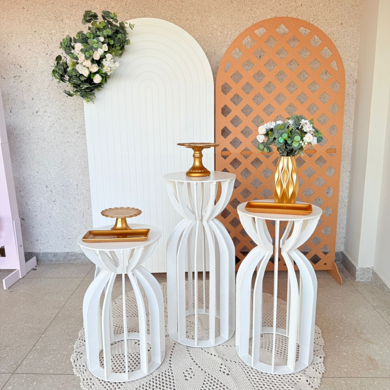 Kit Casamento Amadeirado Com Branco Casamento / Aniversario Mulher Ou Homem - Jk festas