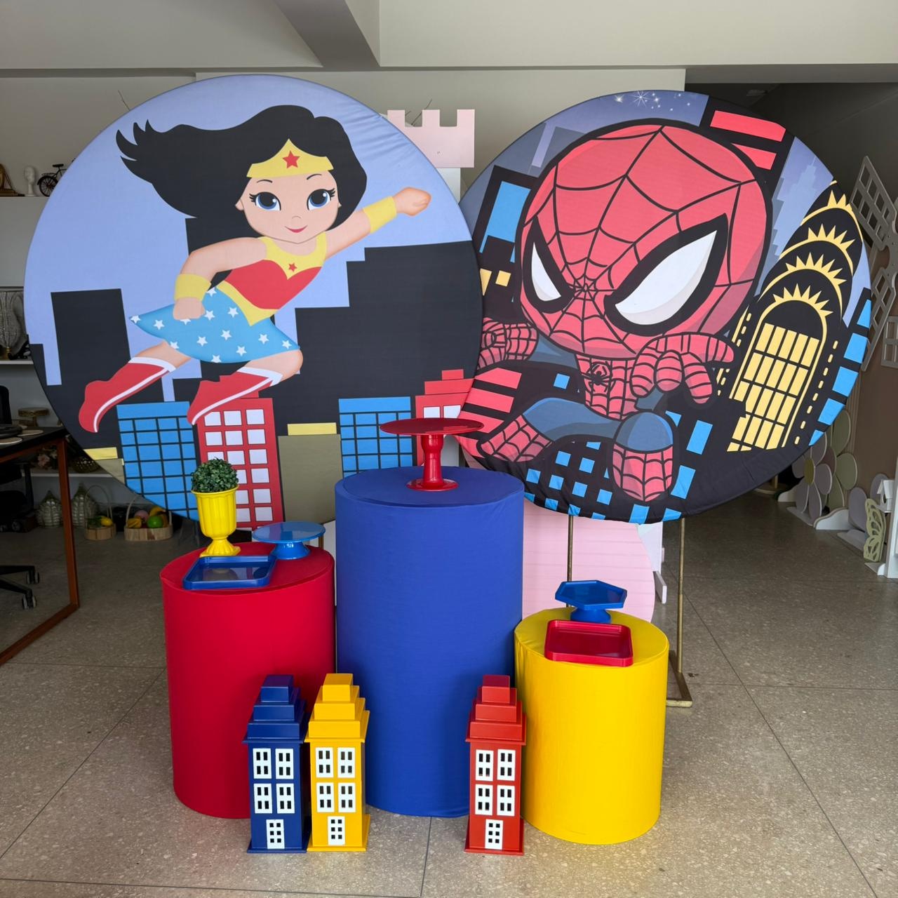 Kit Mulher Maravilha + Homem Aranha Baby - Jk festas
