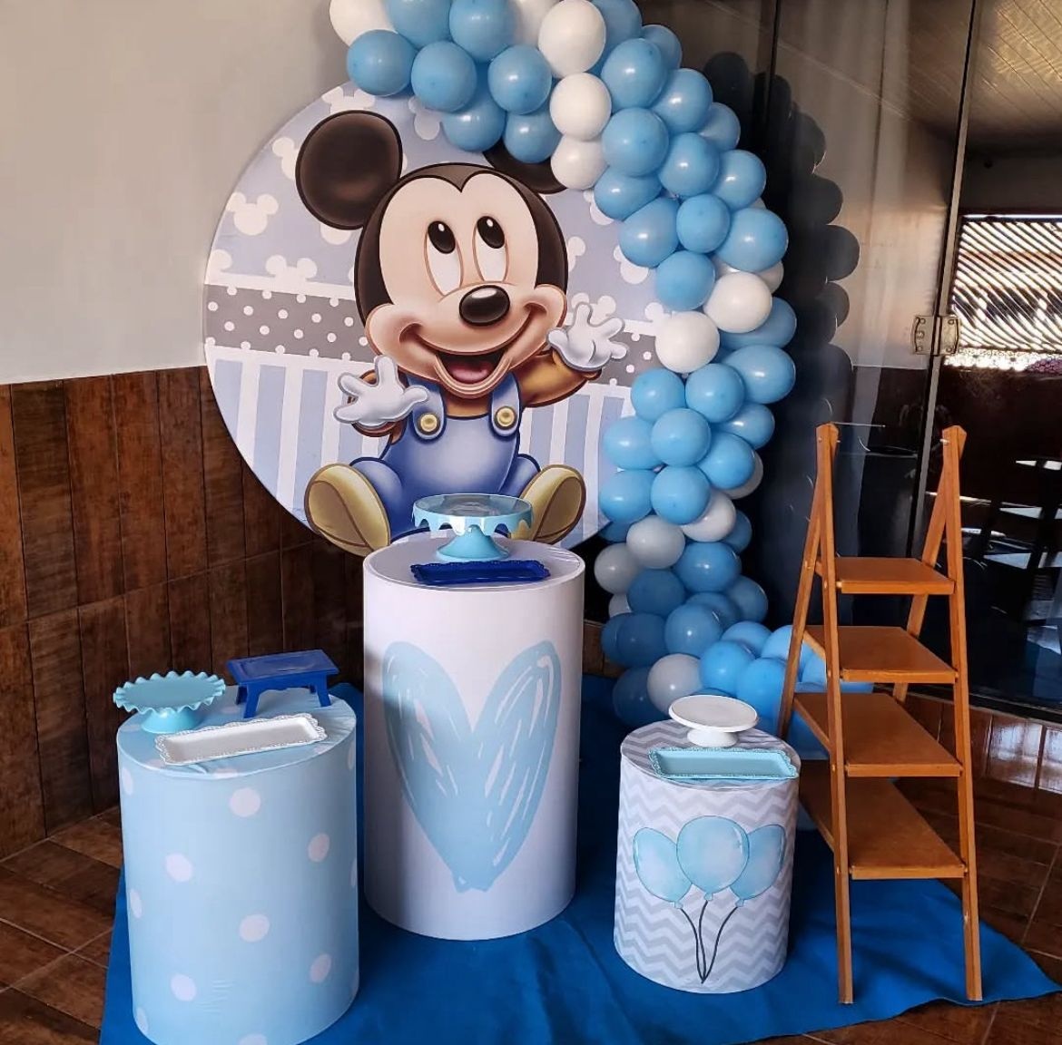 Kit Mickey Baby Azul 1 - Jk festas