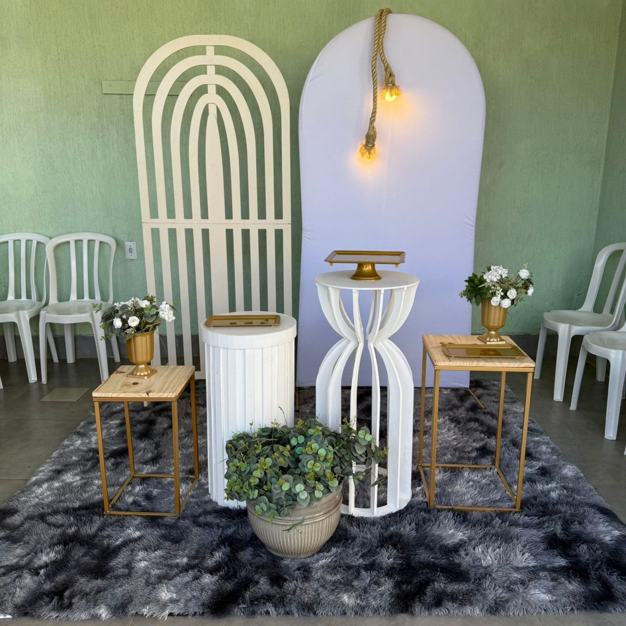Kit Branco Com Bege Casamento / Aniversario Mulher Ou Homem - Jk festas