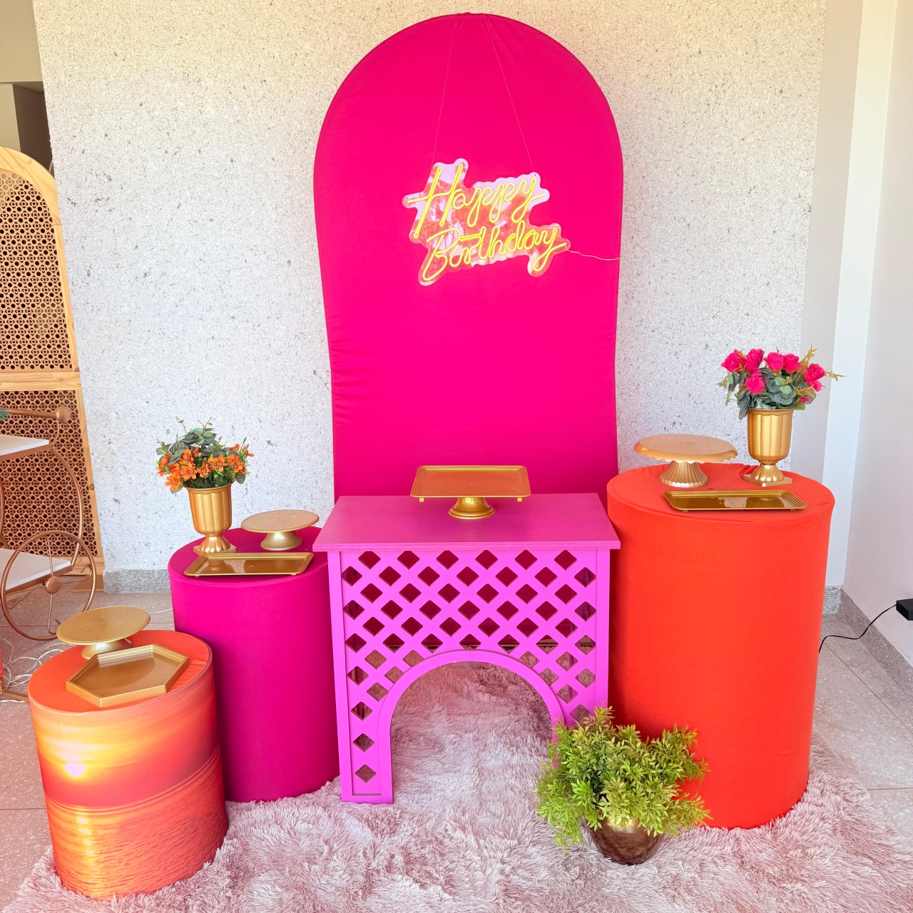 Kit Pink Com Laranja (2) - Jk festas