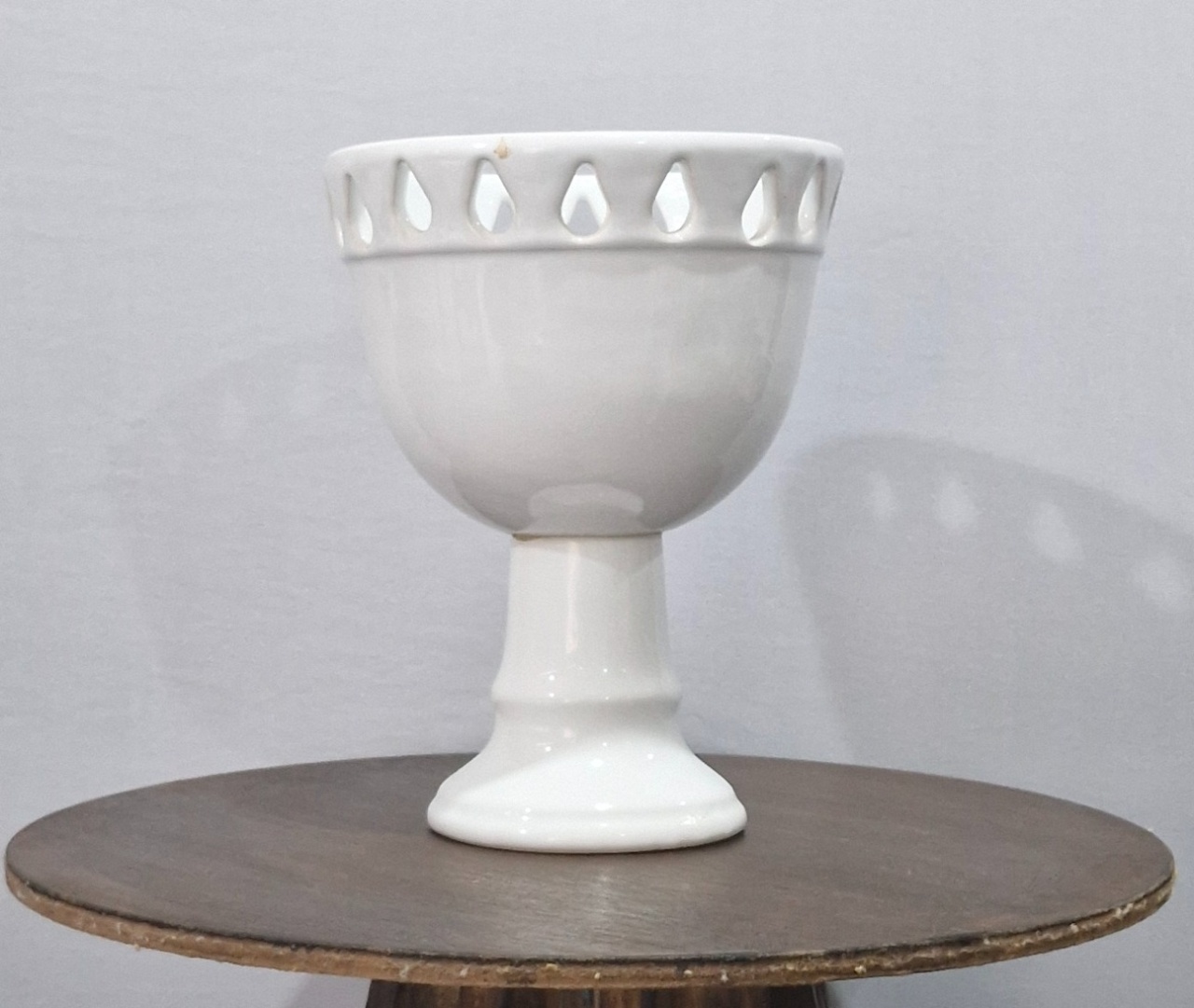Vaso Cerâmico Branco Gg - BEMDEFESTA