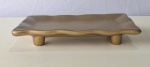 Prato Cerâmico Com Pés Dourado   - imagem 1