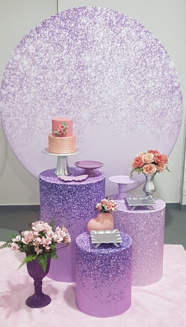 Adulto Lilas Glitter - BEMDEFESTA