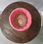Vaso Cerâmico Torcido Rosa G - imagem 2