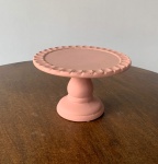 Boleira Cerâmica Redonda Rosa P   - imagem 1