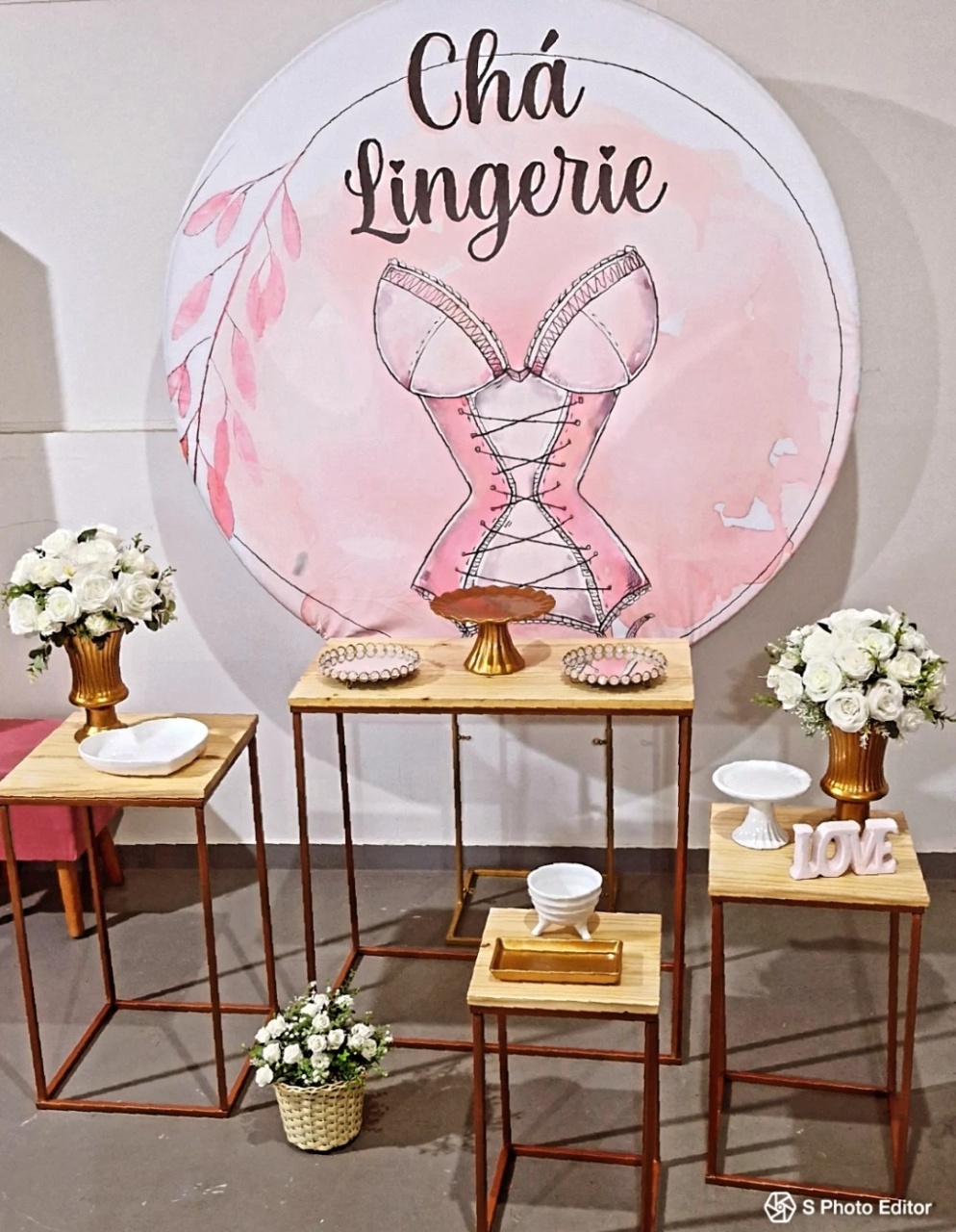 Cha Lingerie Rosa - BEMDEFESTA