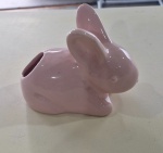 Coelhinho Rosa Ceramico - imagem 1