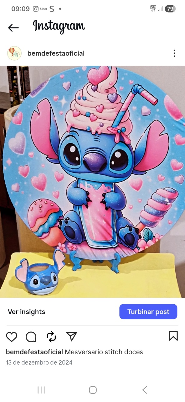 Stitch Mini Painel 50X50 - BEMDEFESTA