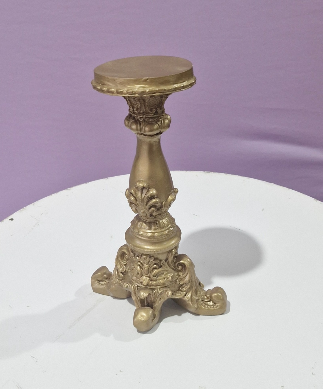 Castiçal Ceramico Dourado G - BEMDEFESTA