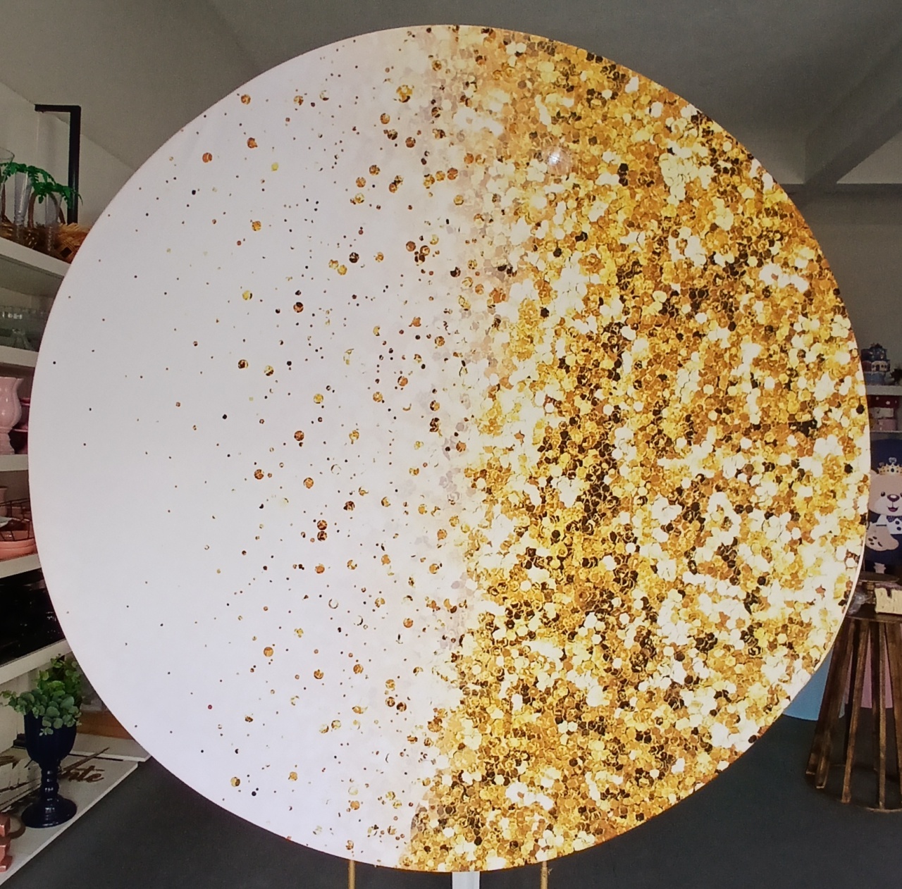Painel Glitter Dourado 1,50 - BEMDEFESTA