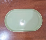Prato Plástico Oval Verde M - imagem 2