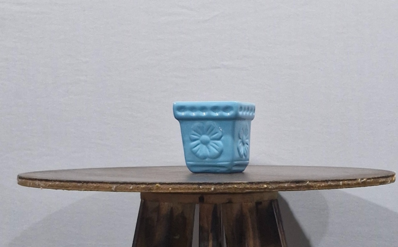 Vaso Cerâmico Azul Bebê Pp - BEMDEFESTA