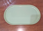 Prato Plástico Oval Verde M - imagem 1