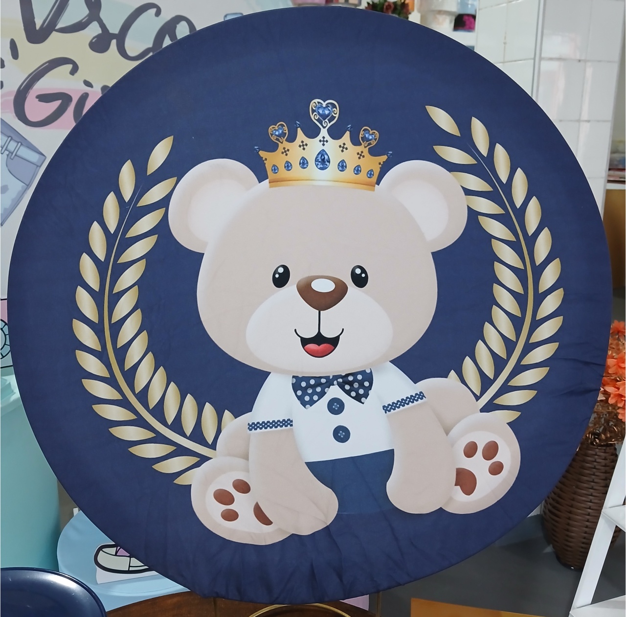 Mini Painel Urso Real Azul - BEMDEFESTA