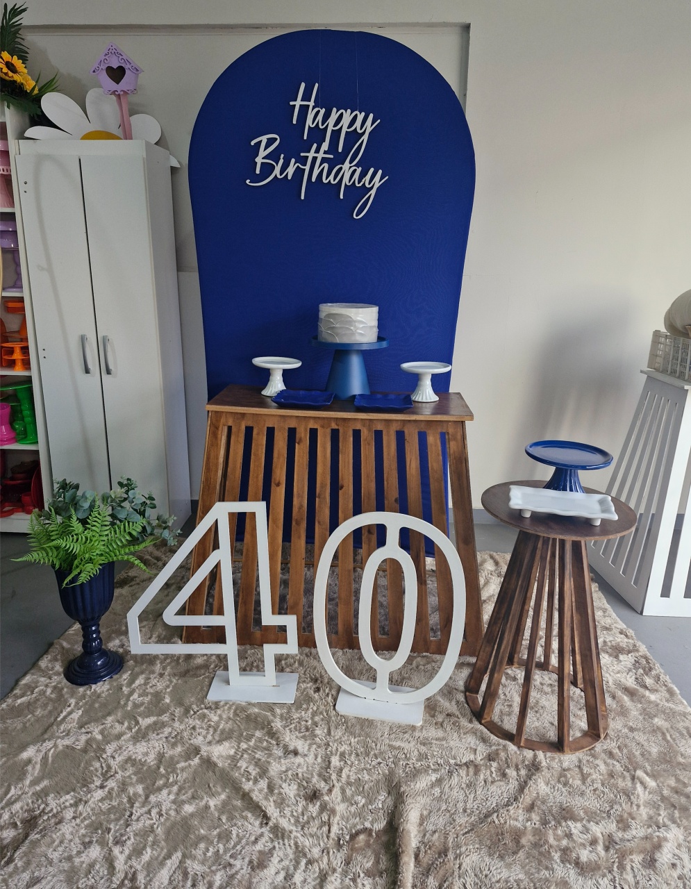 Kit Adulto Masculino 40 Anos (Branco E Azul) - BEMDEFESTA
