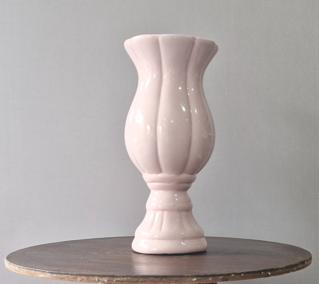 Vaso Cerâmico Tulipa Rosa Candy G - BEMDEFESTA