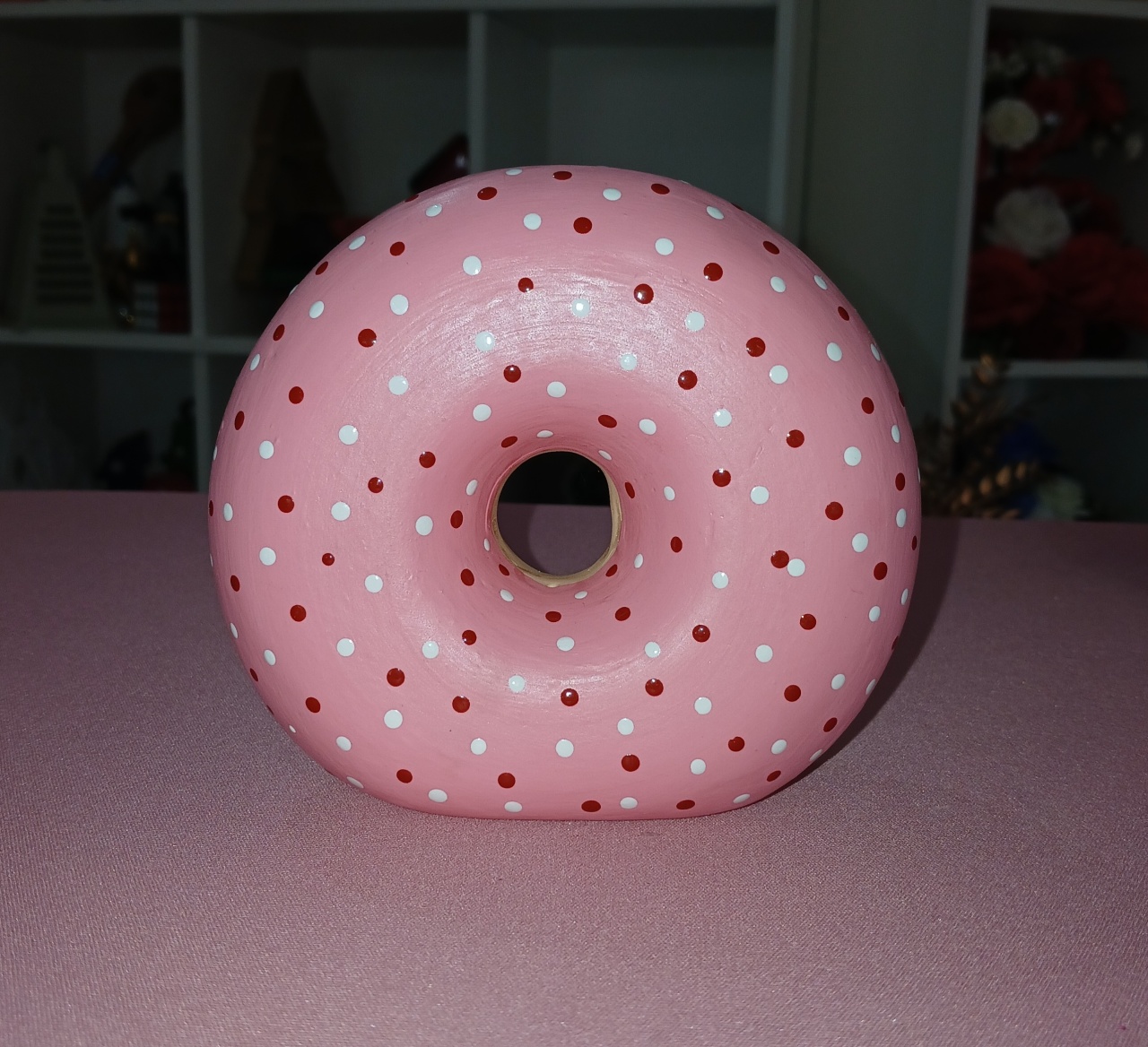 Rosquinha Rosa de Cerâmica  - BEMDEFESTA