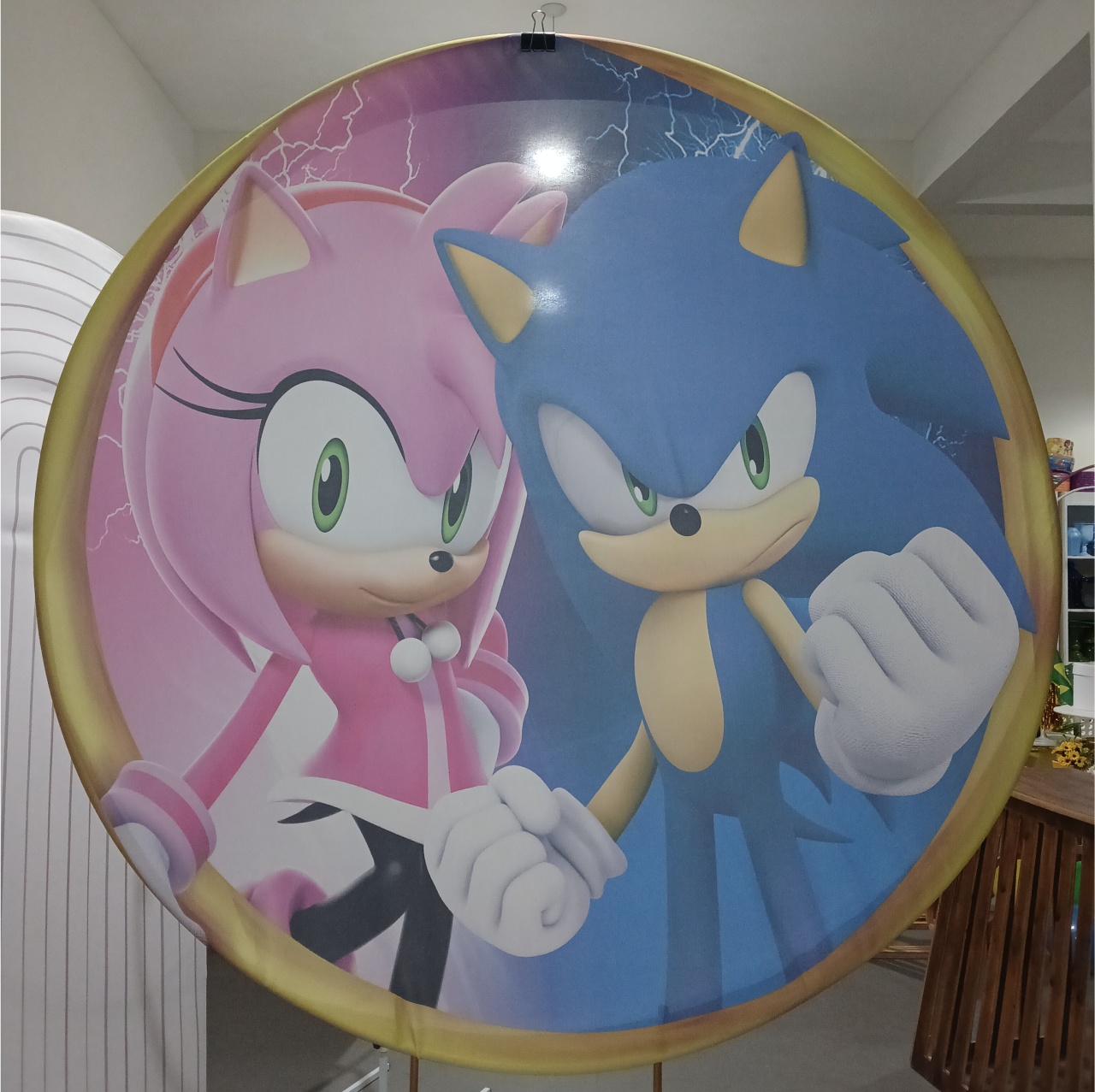 Painel Sonic E Amy 1,50Cm - BEMDEFESTA
