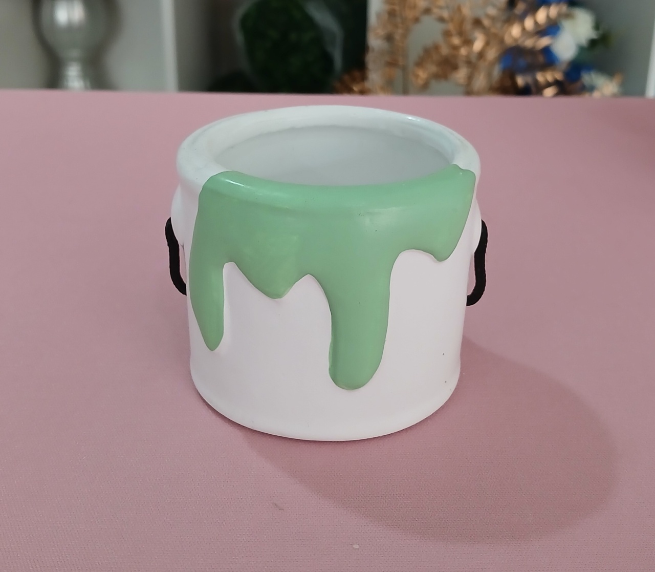 Baldinho de Tinta Verde Cerâmico  - BEMDEFESTA