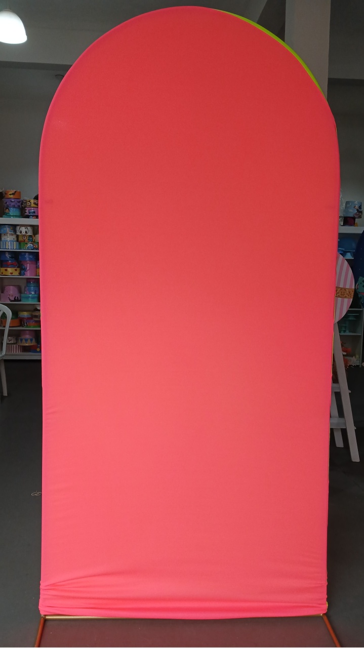 Painel Romano Rosa Choque/Amarelo Neon 2X1 - BEMDEFESTA